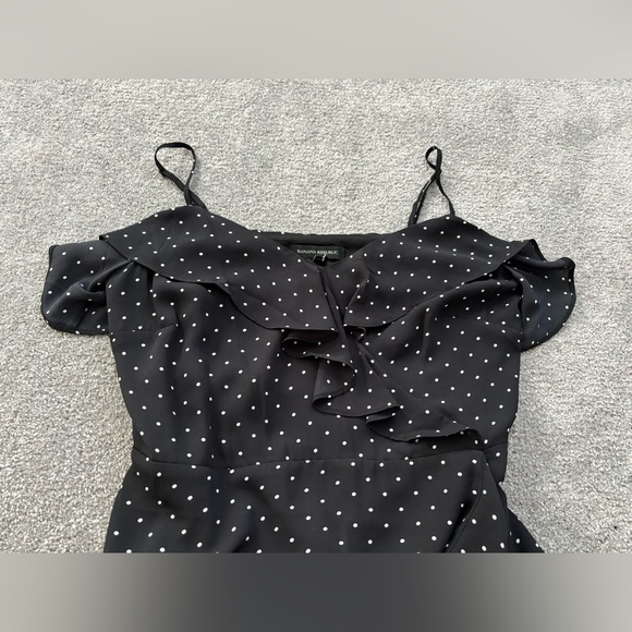 NEW w/ tags Banana Republic navy blue/white polka dot mini dress, size 6 - Picture 6 of 7